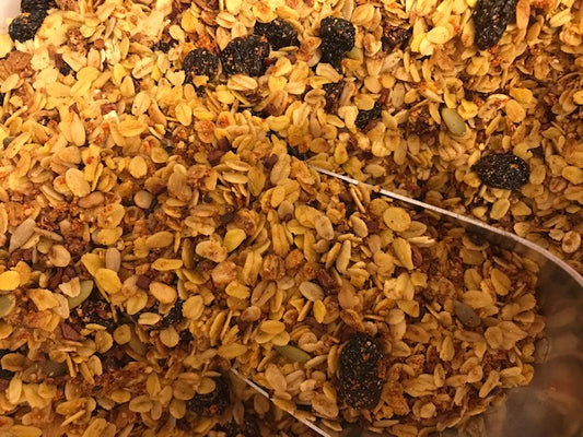 Locally Made Raw Cacao Gluten Free Granola with no refined sugars added